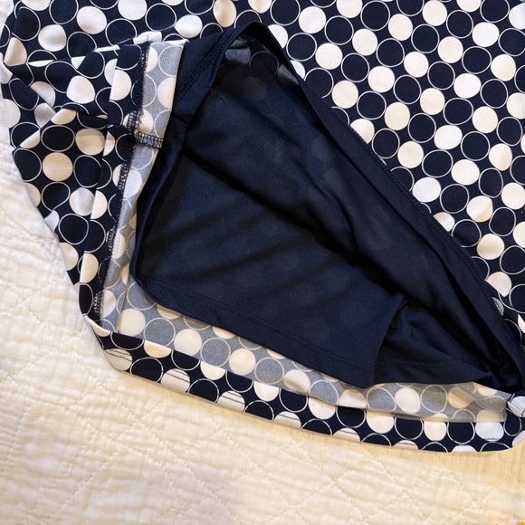 Vince Camuto navy & white polka dot dress women's size M Nordstrom - Picture 6 of 8